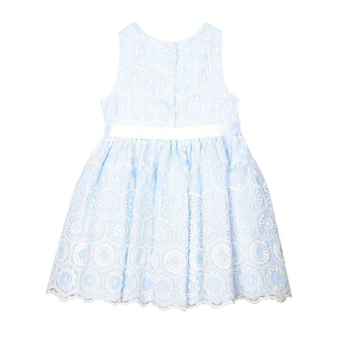 Amaya Baby Blue Embroidered Dress