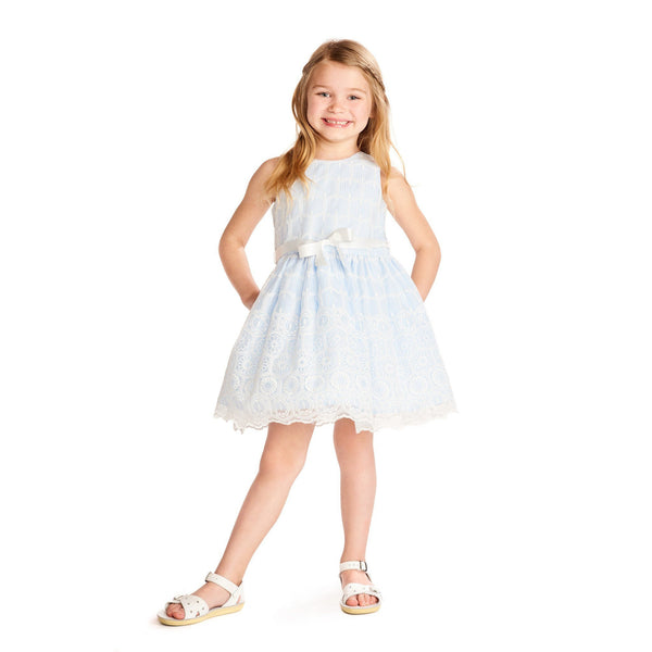 Dress - Amaya Baby Blue Embroidered Dress