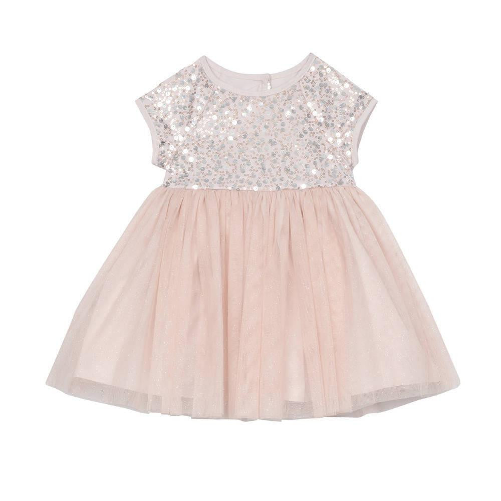 Dress - Angelina Blush Sequin Dress