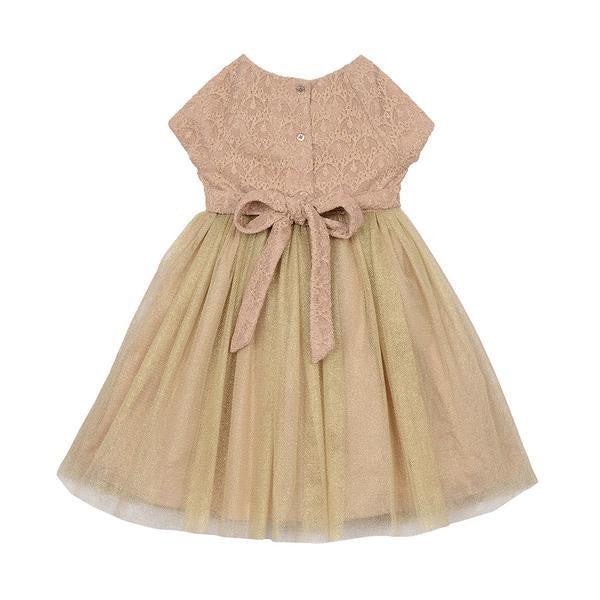 Dress - Angelina Gold Shimmer Dress