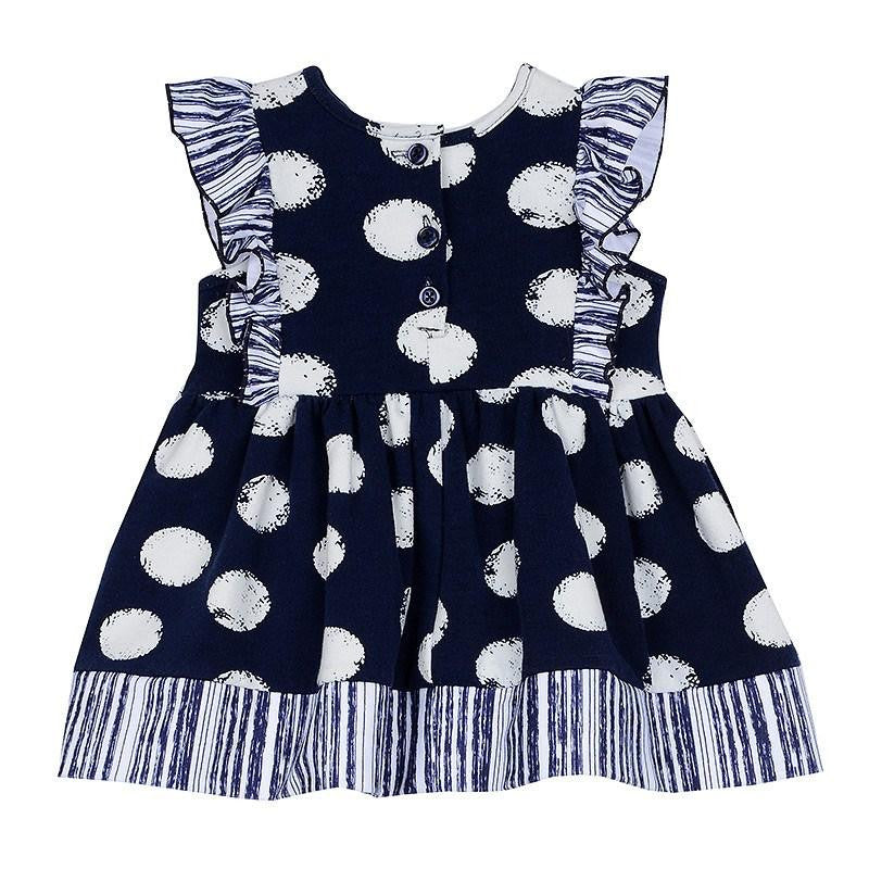 Dress - Chandra Blue Dot Dress