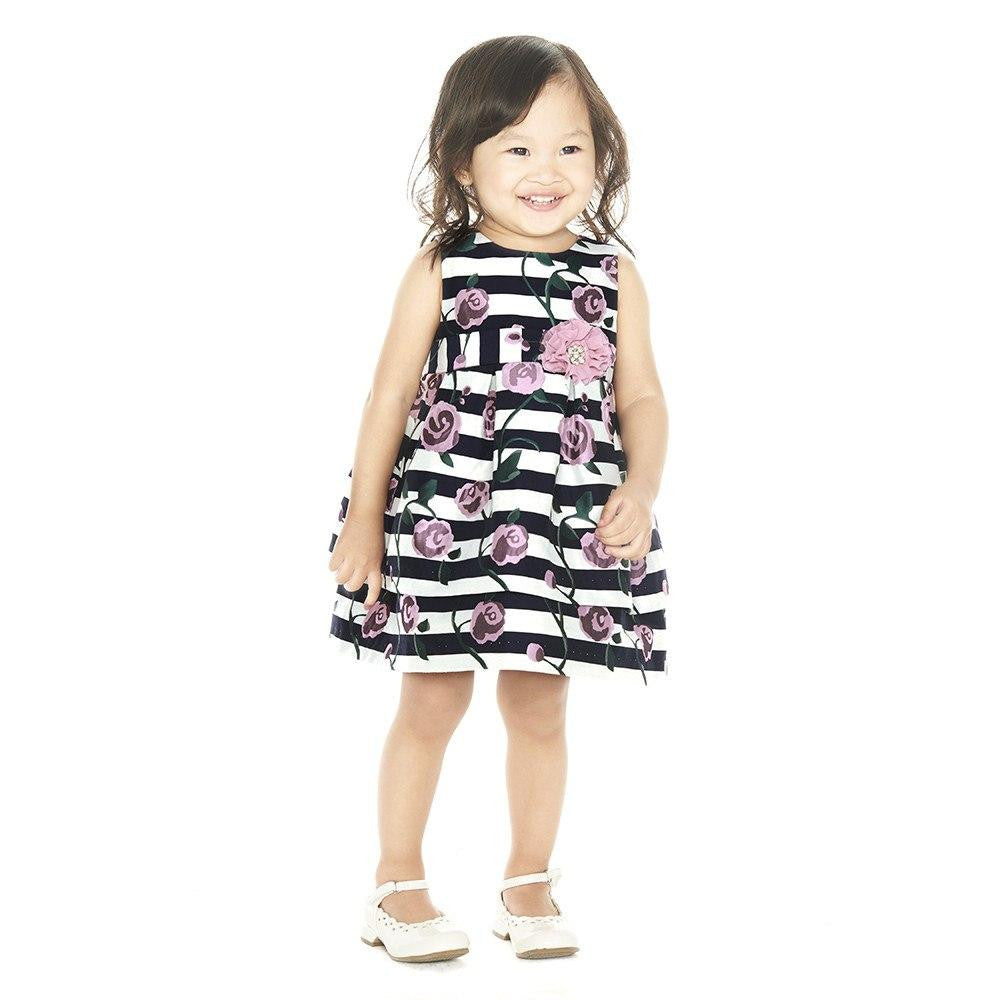 Dress - Chelsea Floral Striped Dress