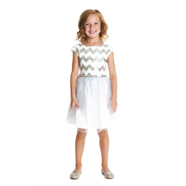 Dress - Claire Chevron Sequin Dress