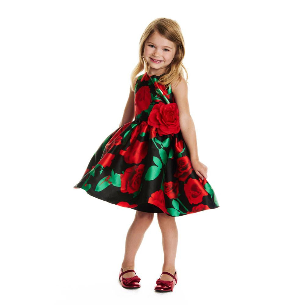 Dress - Danielle Red Rose Dress