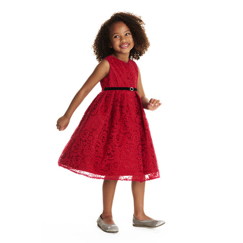 Elisabetta Red Lace Dress