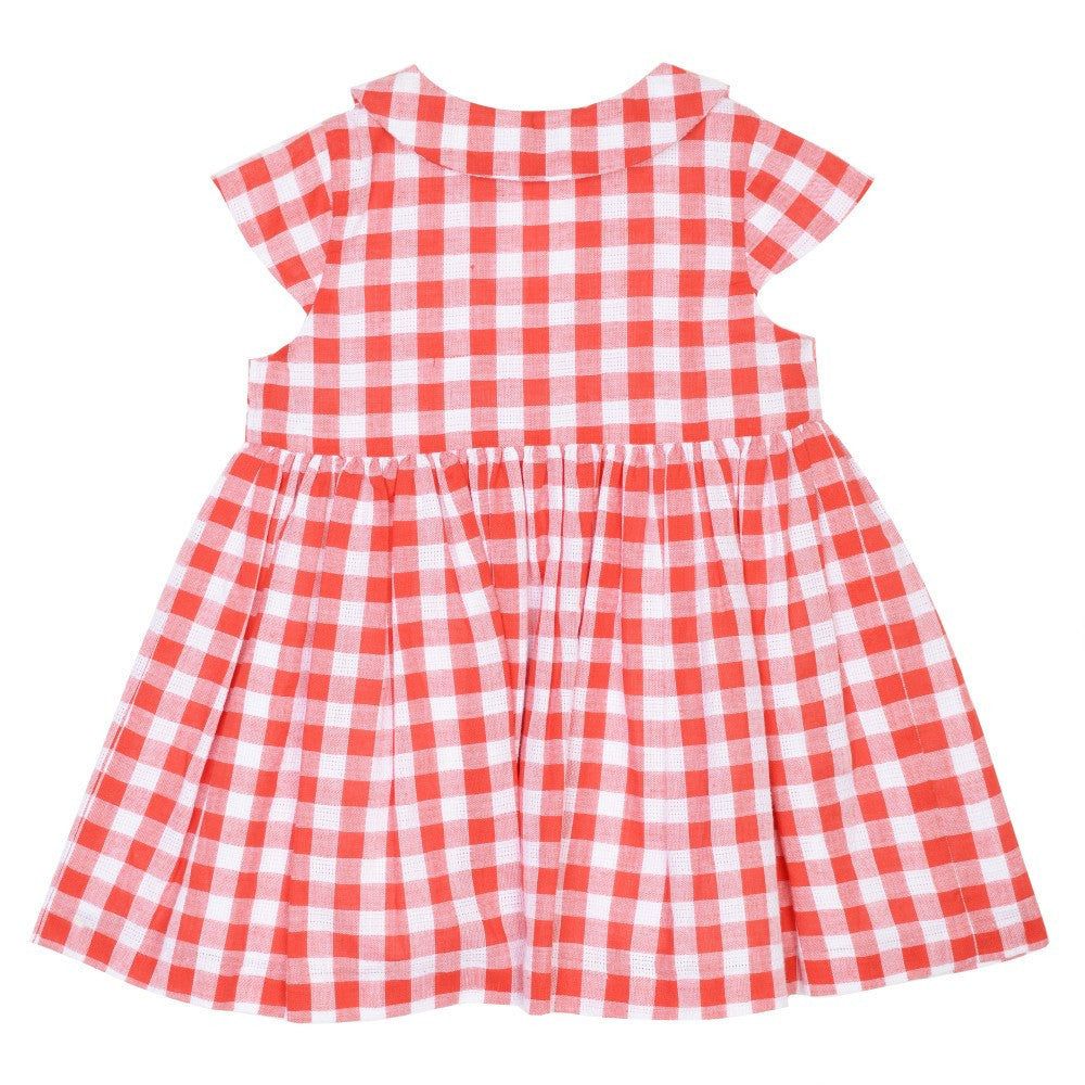 Dress - Gina Red Gingham Shirt Dress