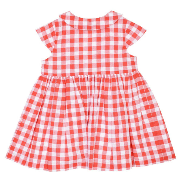 Dress - Gina Red Gingham Shirt Dress