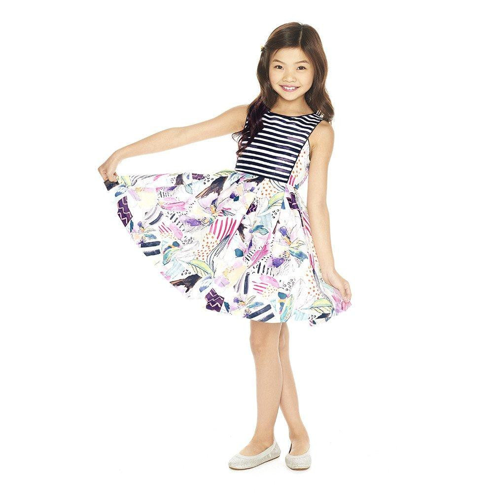 Dress - Jackie Watercolor Print Dress