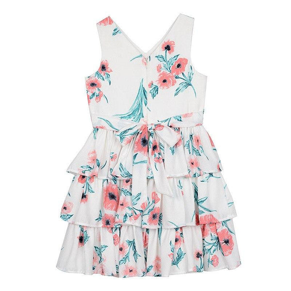 Dress - Janelle White Floral Dress