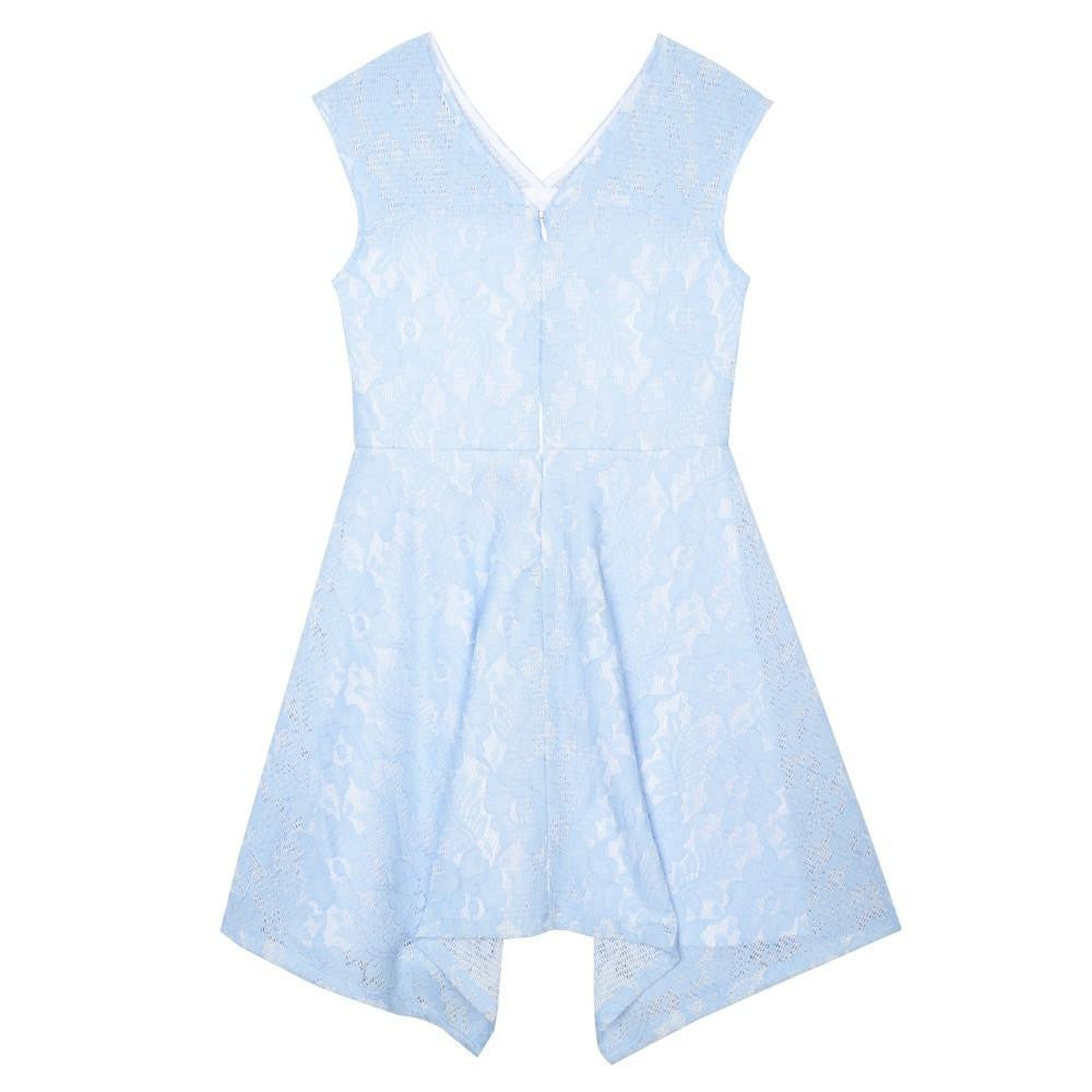 Dress - Lacey Blue Lace Fit & Flare