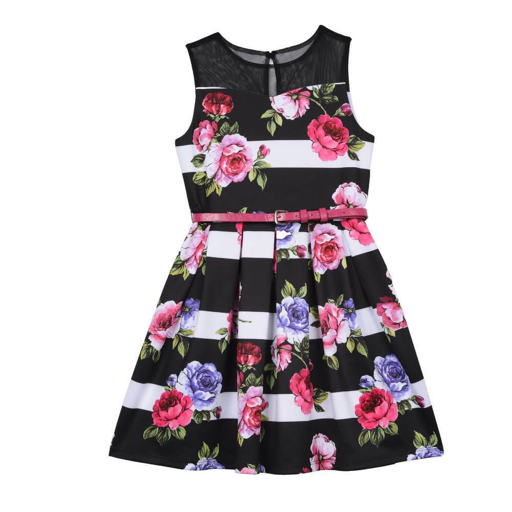 Dress - Laurie Floral Stripe Dress