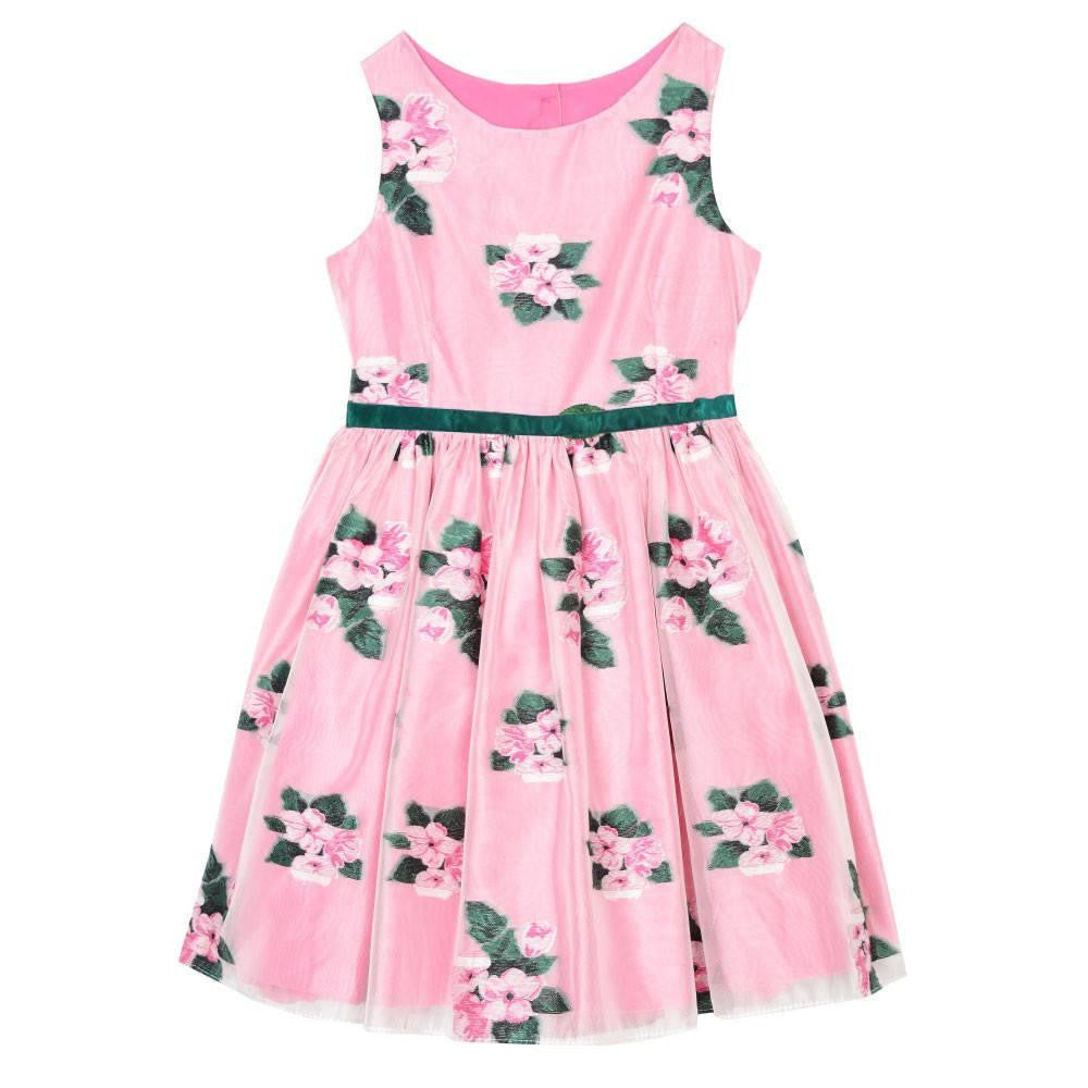Dress - Lucy Pink Floral Jacquard Dress