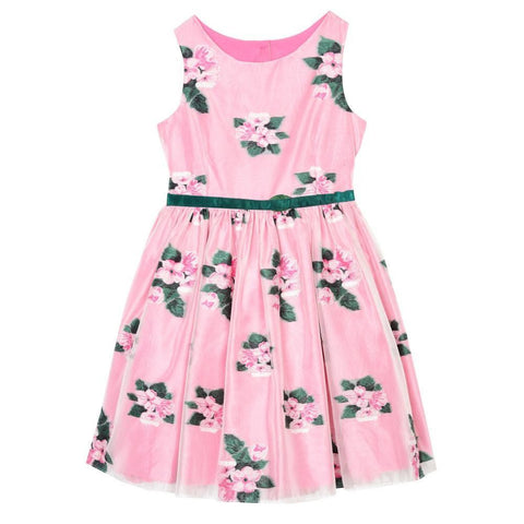 Lucy Pink Floral Jacquard Dress