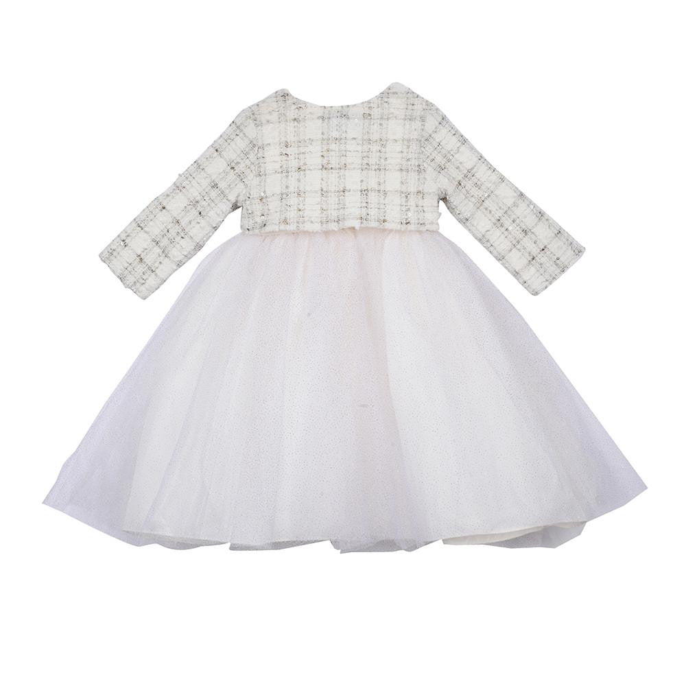 Dress - Misty White Boucle Jacket Dress