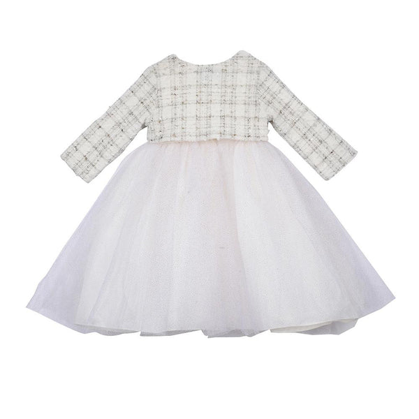 Dress - Misty White Boucle Jacket Dress