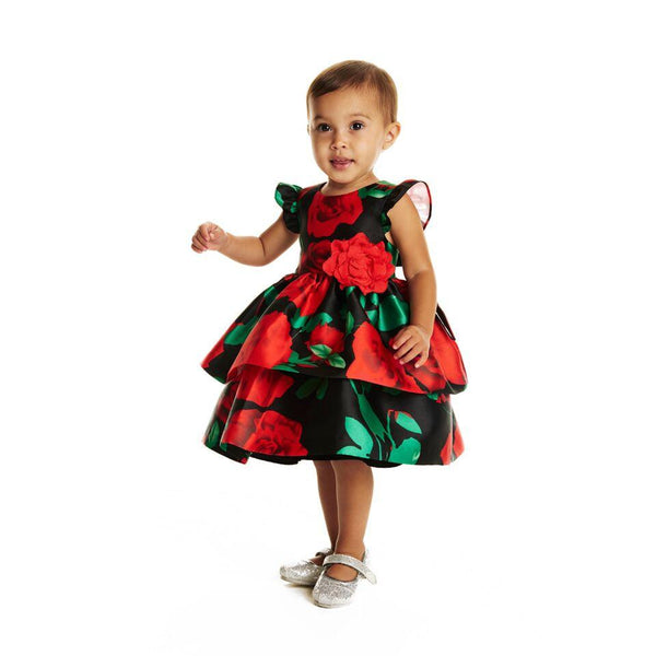 Dress - Norma Red Rose Dress
