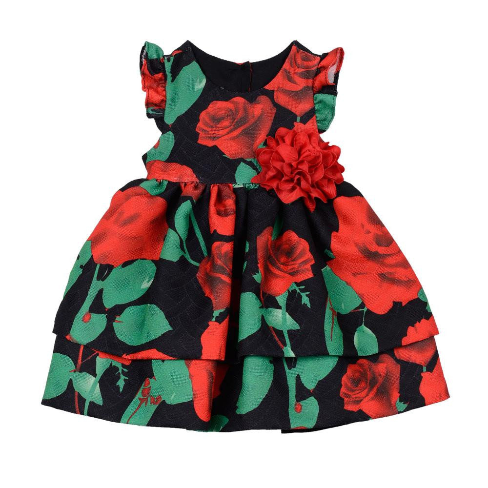 Dress - Norma Red Rose Dress