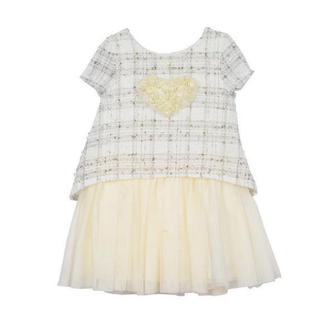 Odette Ivory Boucle Dress