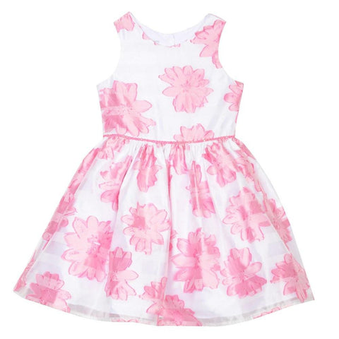 Rebecca Pink Floral Burnout Dress