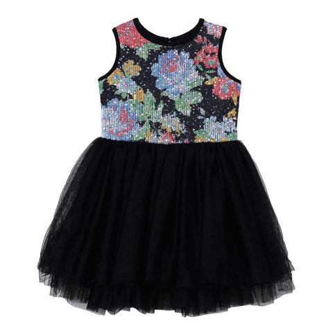 Seeta Black Floral Dress