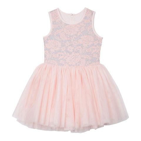 Seeta Peach Sparkle Dress