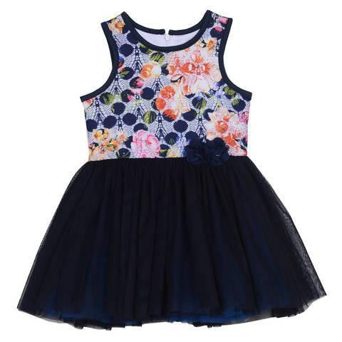 Seeta Navy Floral Dress