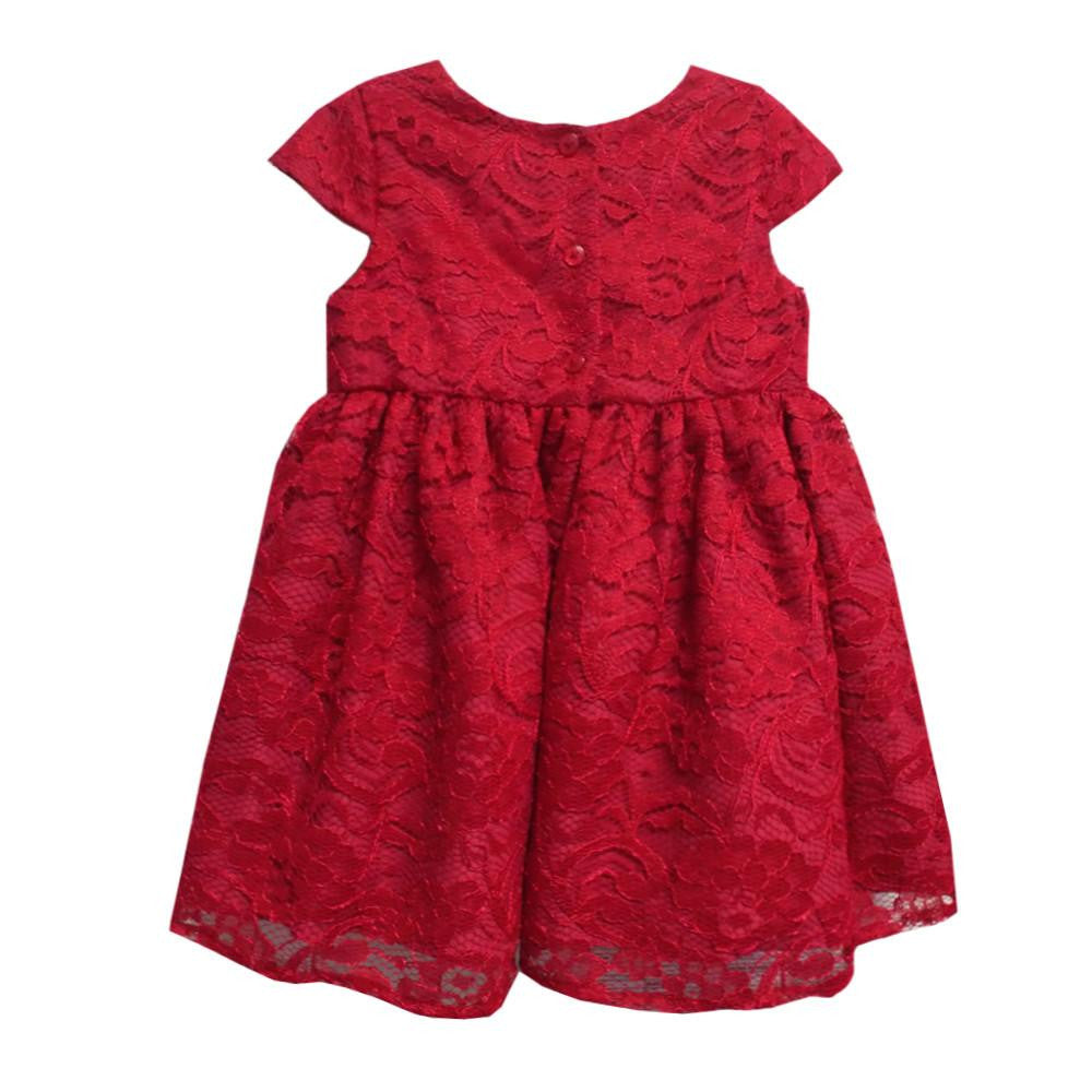 Dress - Soledad Red Corded Lace Dress