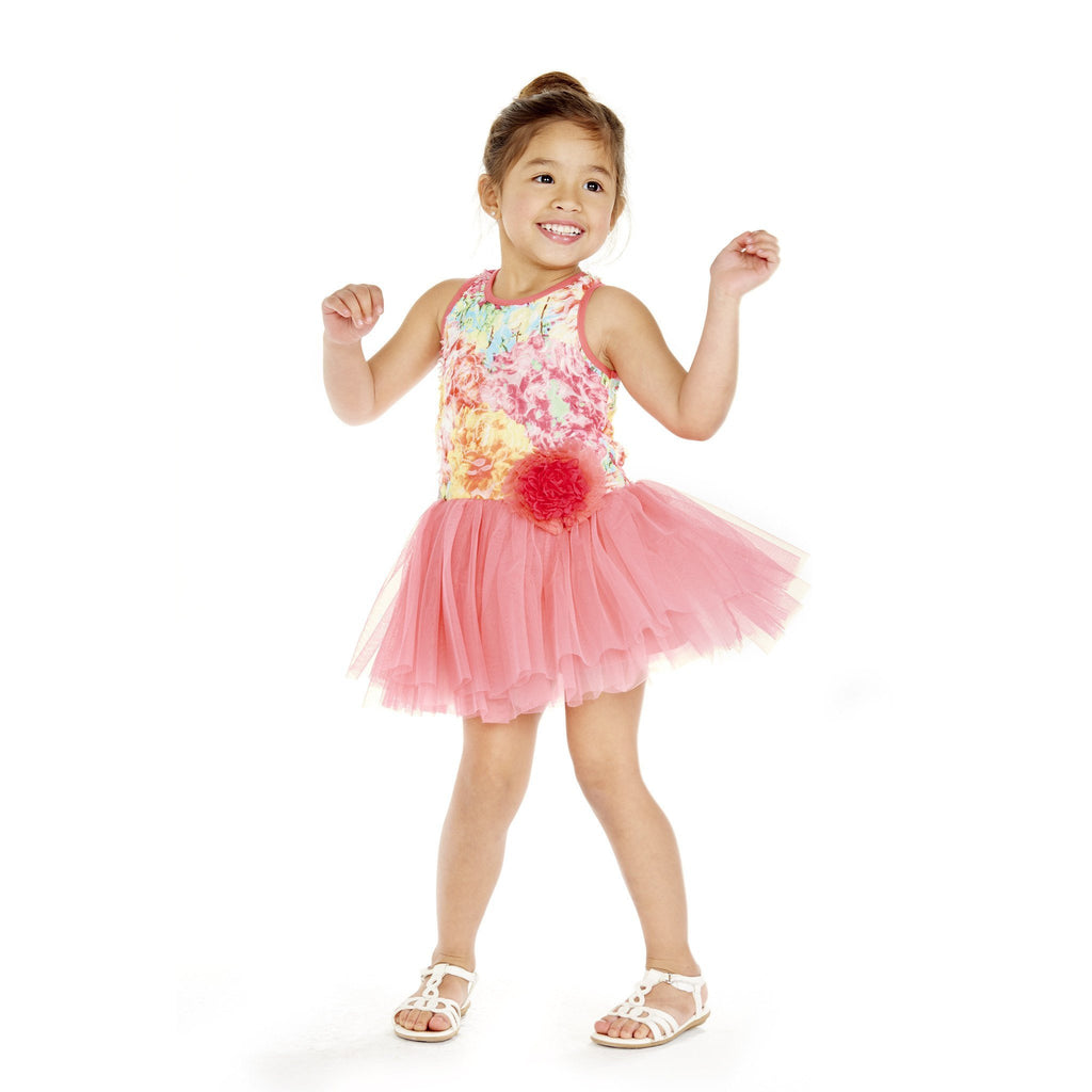 Dress - Tamara Bright Coral Tutu Dress