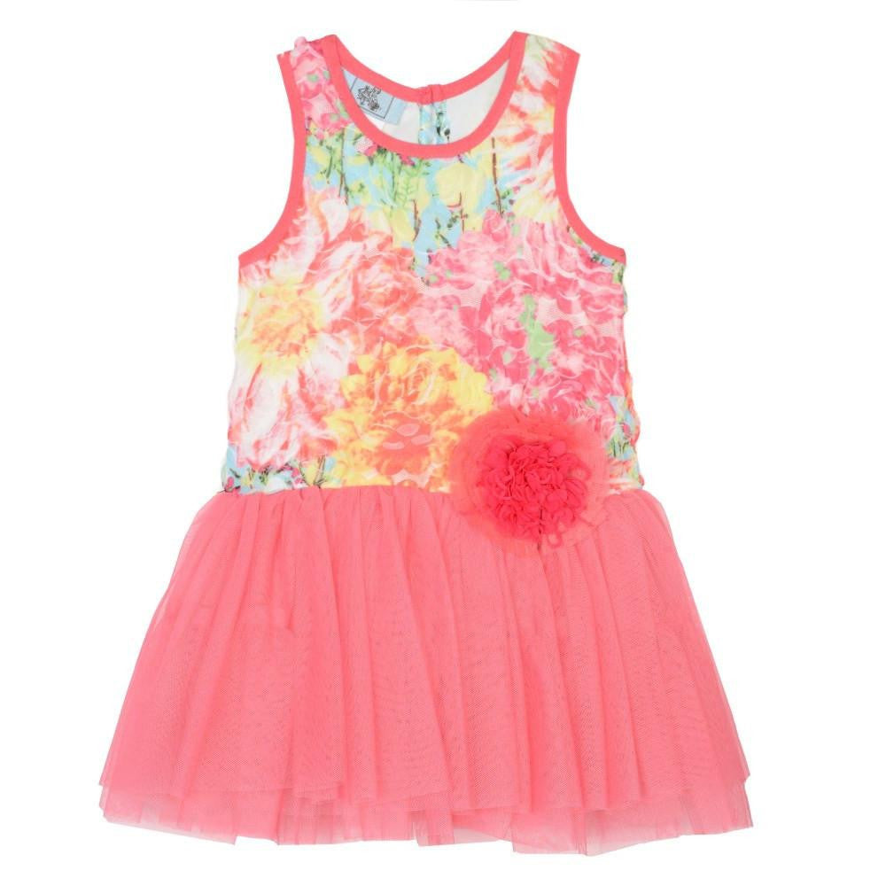 Dress - Tamara Bright Coral Tutu Dress