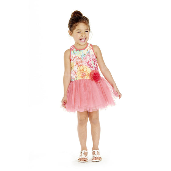 Dress - Tamara Bright Coral Tutu Dress
