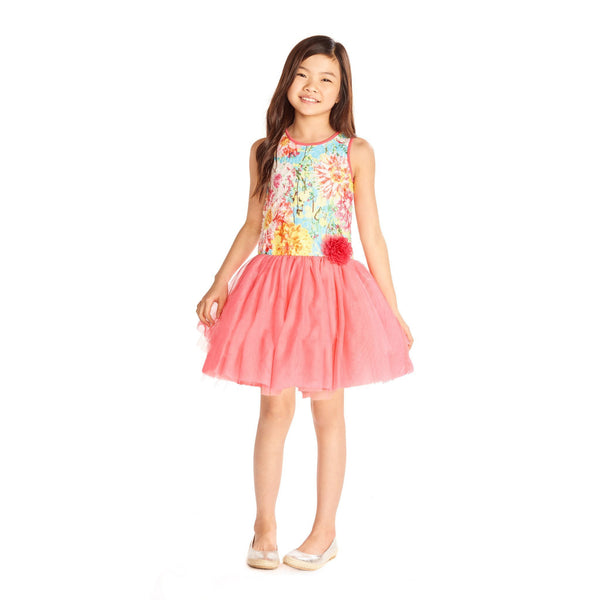Dress - Tamara Bright Coral Tutu Dress