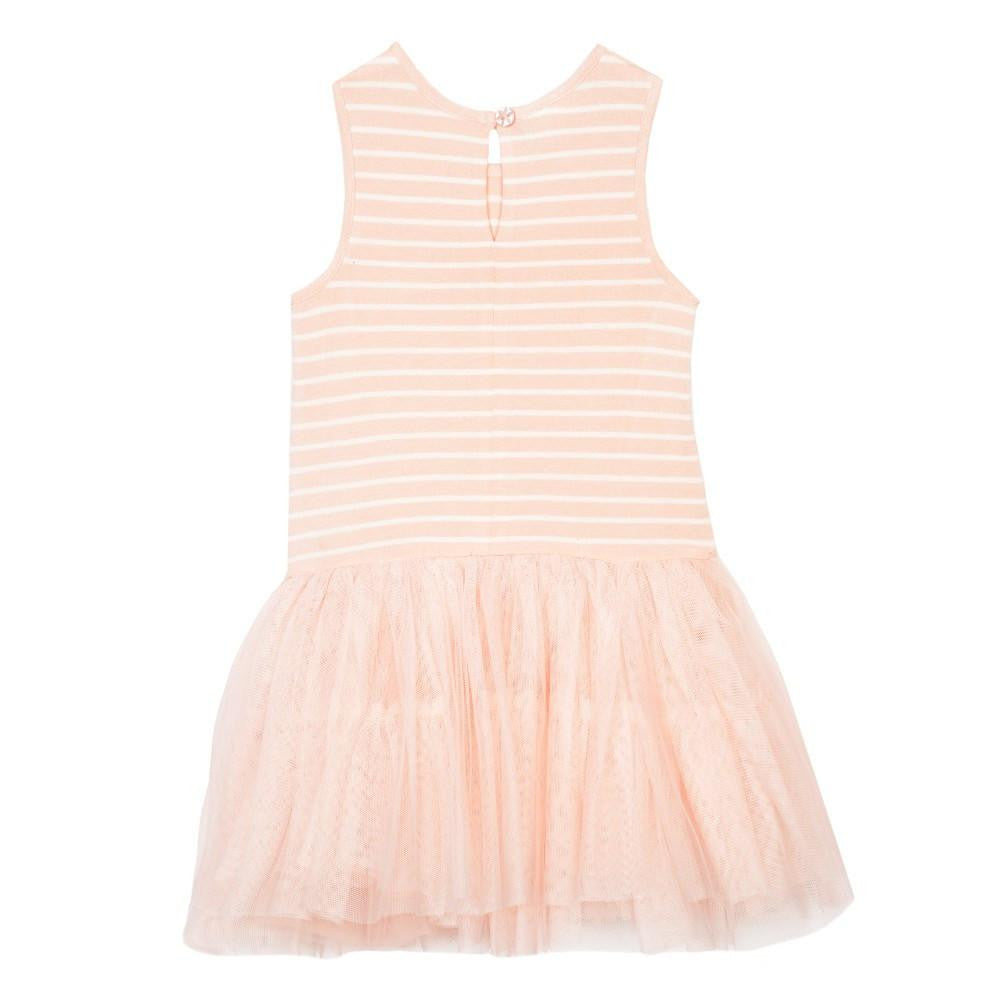 Dress - Tamara Peach Stripe Tutu Dress