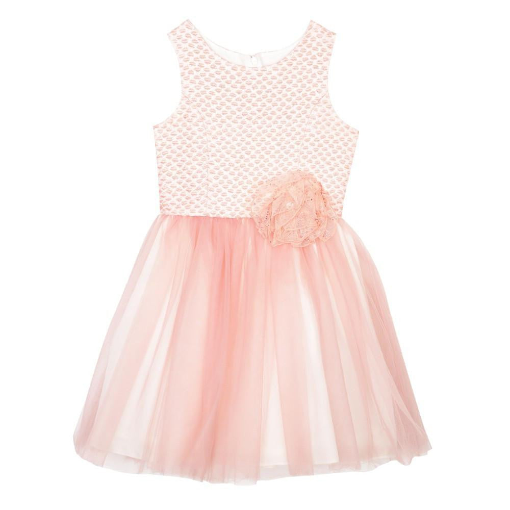 Dress - Tanya Coral Brocade Tutu Dress