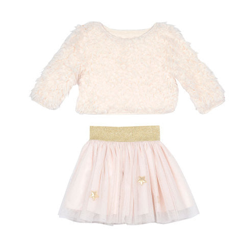 Outfit - Aaliyah Fur Skirt Set