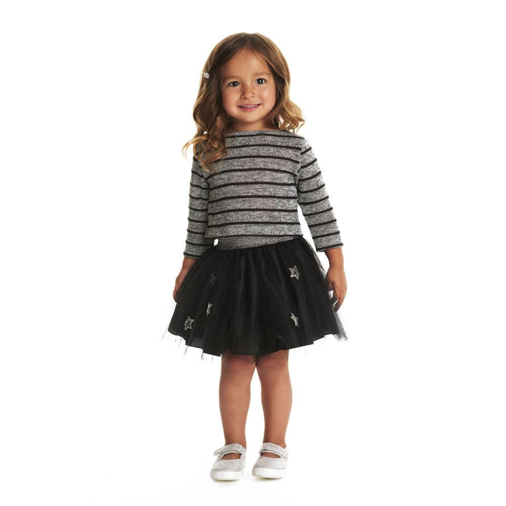 Outfit - Aaliyah Silver Star Skirt Set