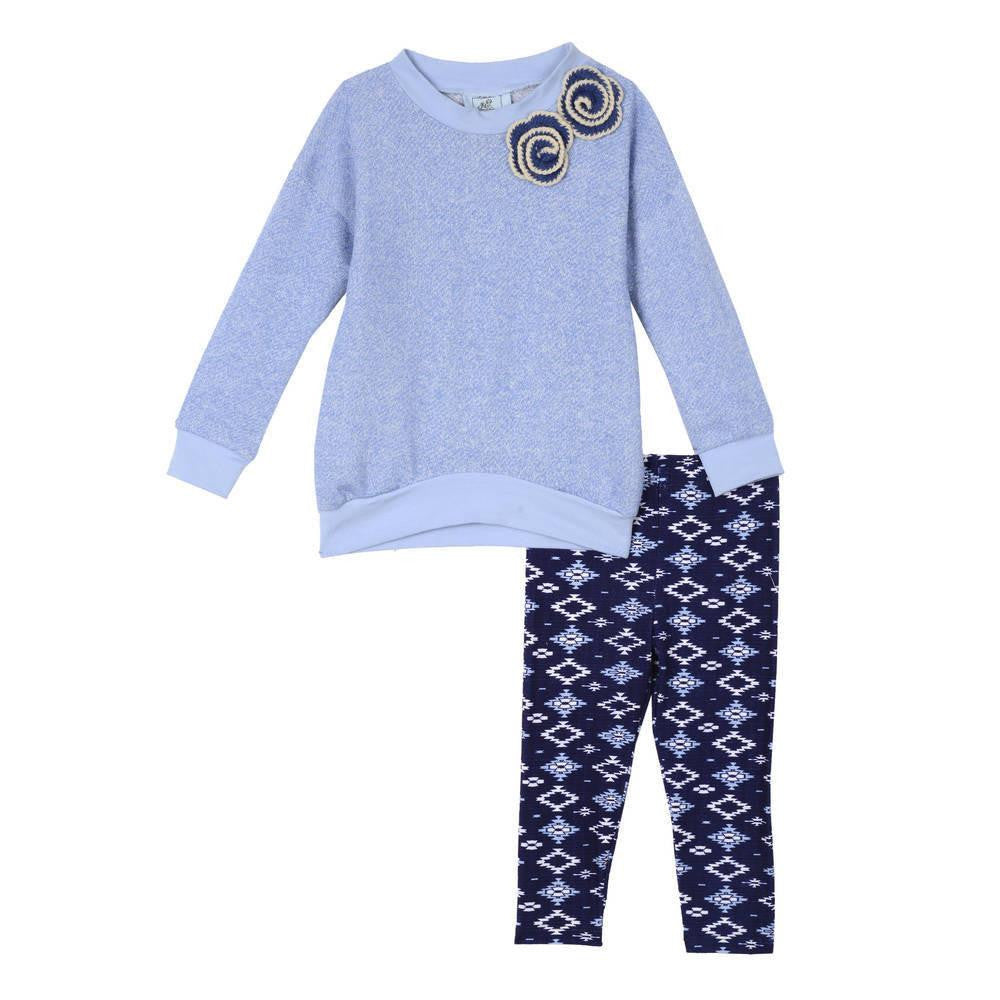 Outfit - Aya Blue Sweatshirt Legging Set