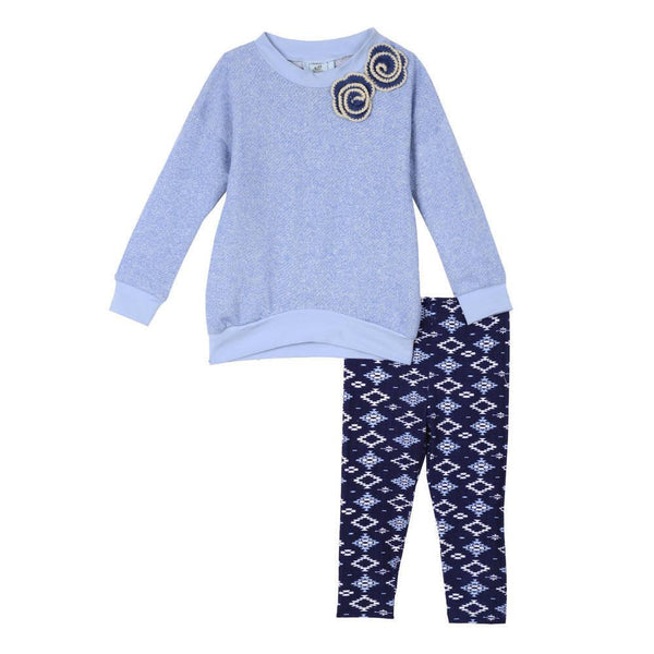 Outfit - Aya Blue Sweatshirt Legging Set