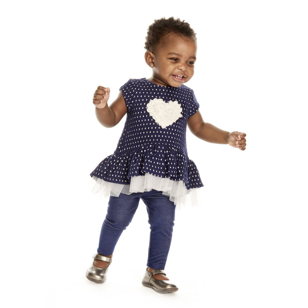 Outfit - Caeli Navy Dot Set