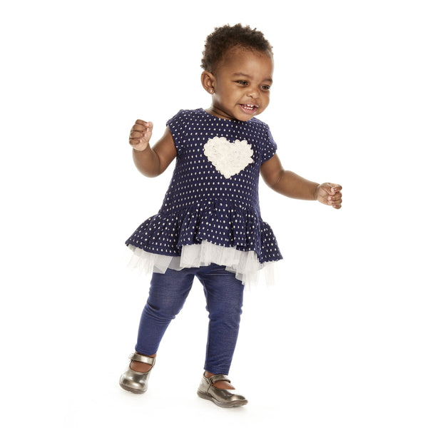 Outfit - Caeli Navy Dot Set