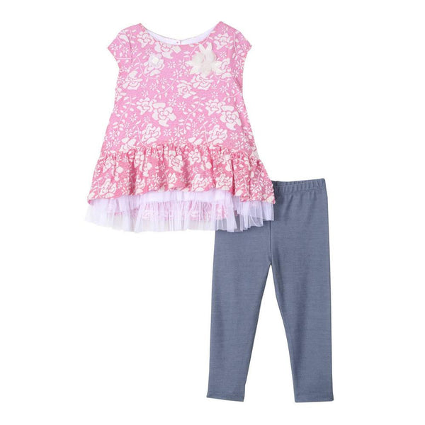 Outfit - Caeli Pink Floral Legging Set