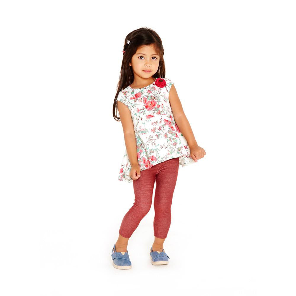Outfit - Caeli Red Floral Legging Set