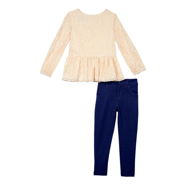 Outfit - Deanie Ivory Lace Legging Set