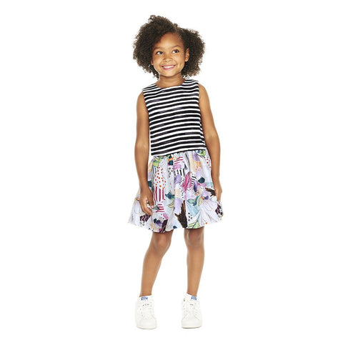 Ella Stripe and Abstract Print Skirt Set