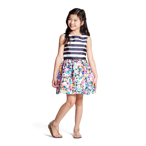 Ella Stripe and Flower Skirt Set