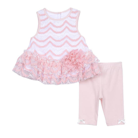 Genny Pink Ruffle Legging Set