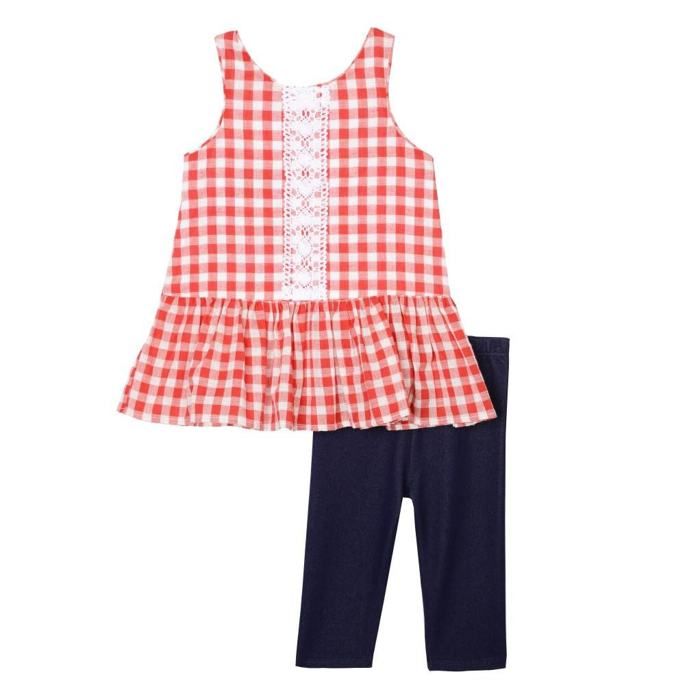 Outfit - Georgia Red Gingham Set