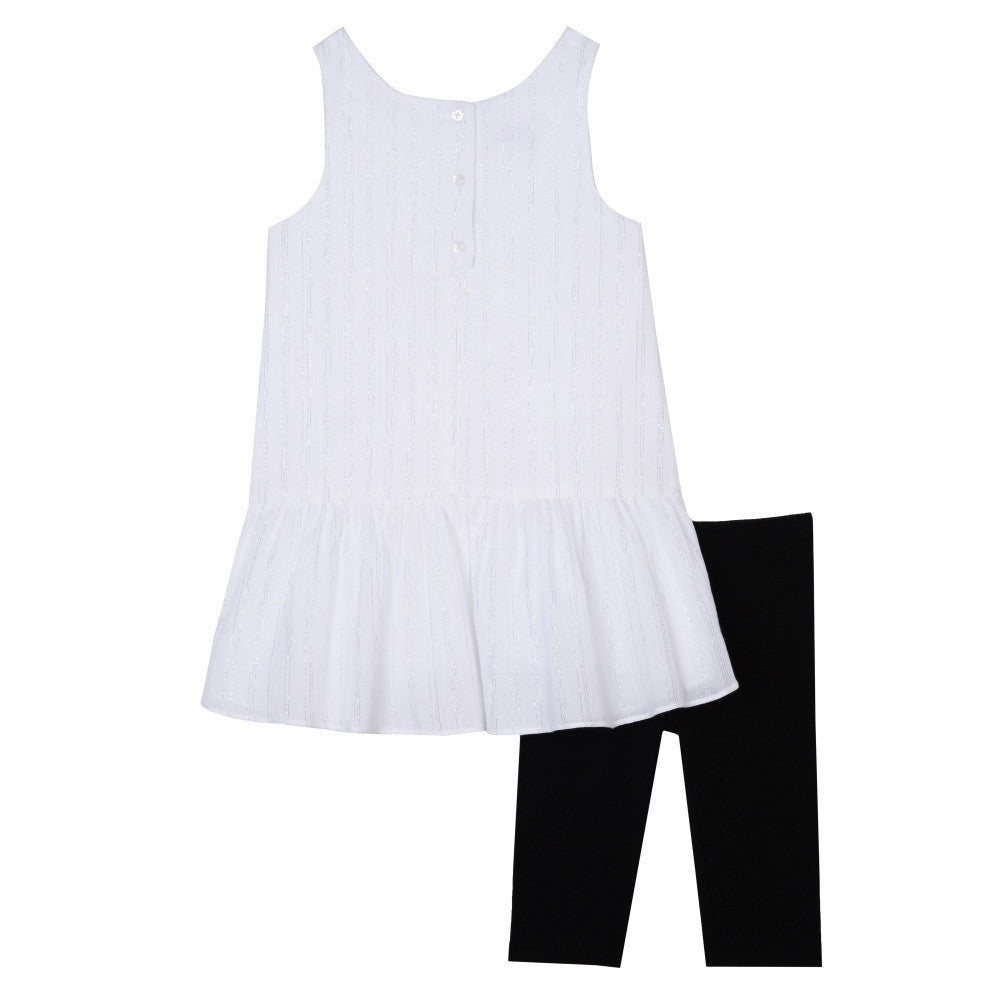 Outfit - Joanna Silver Stripes Legging Set