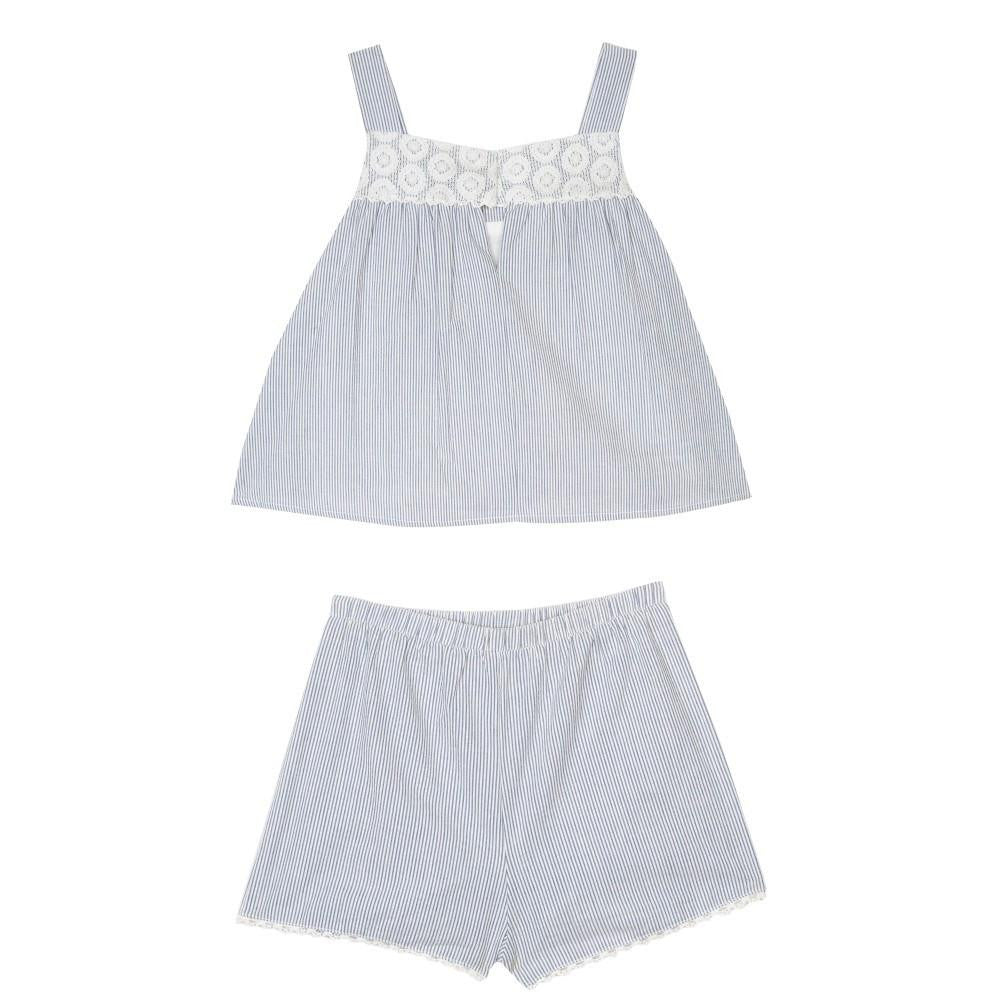 Outfit - Kaitlin Blue Stripe Short Set