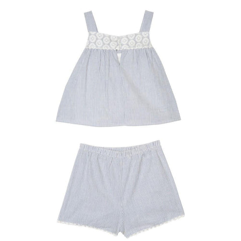 Kaitlin Blue Stripe Short Set