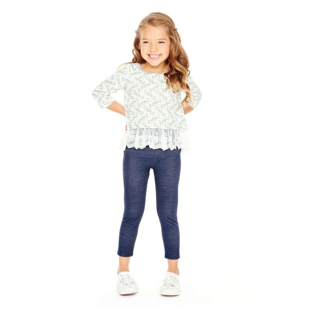 Outfit - Leena Grey Floral Legging Set